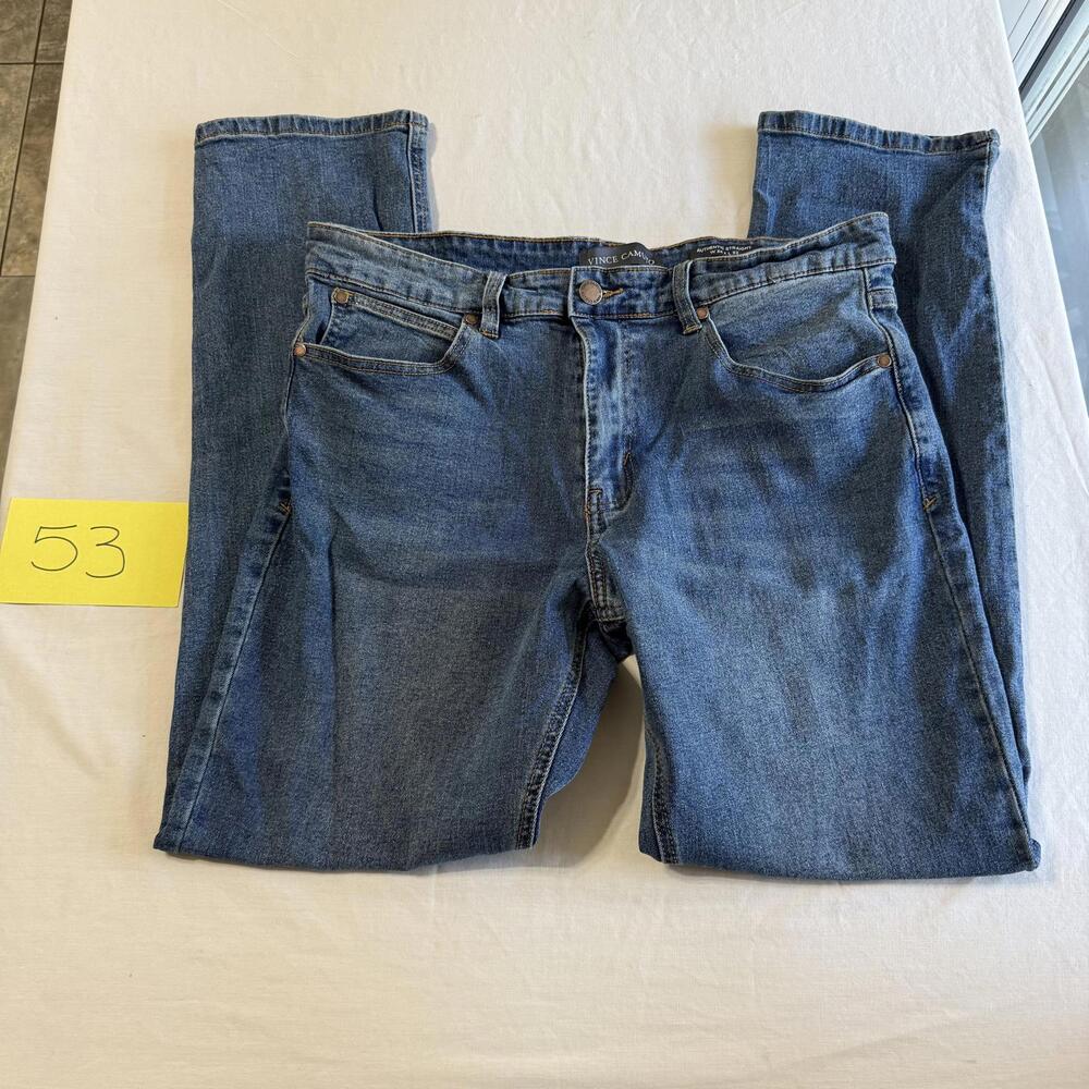Vince Camuto Authentic Straight Blue Denim Jeans W34 L32